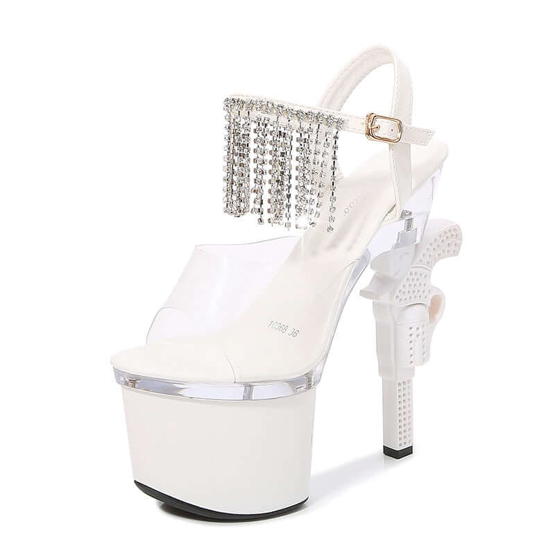 Muffin Sandals Super High Heels Transparent High Heels null
