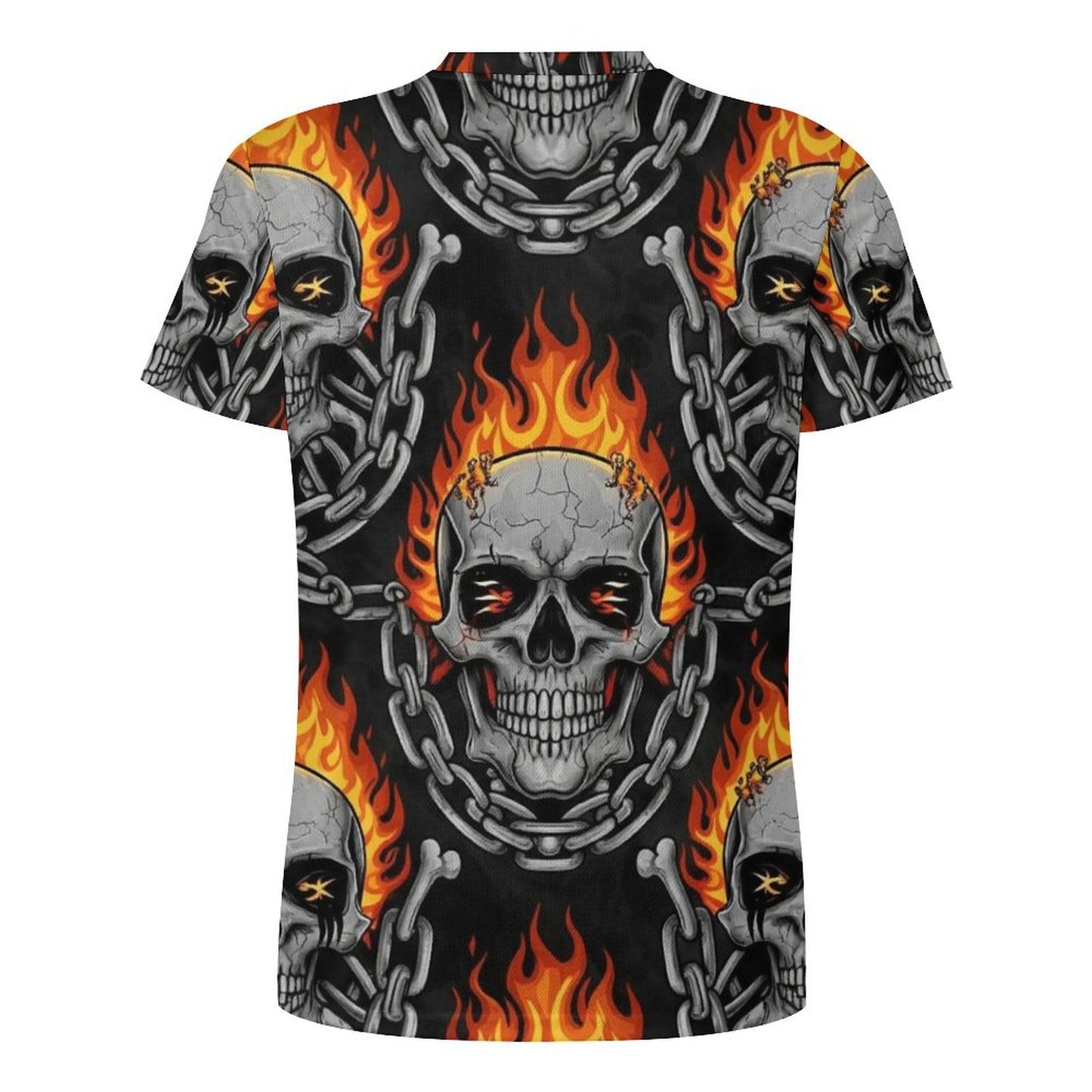Ice Silk Skull & Chains Tee: Cool Comfort & Bold Style