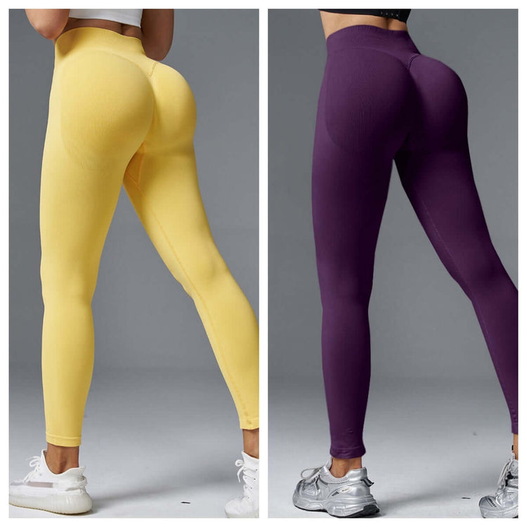 Peach Hip Tight Mid Waist Yoga Pants Hip Lifting Running Fitness BadAssWear.fi