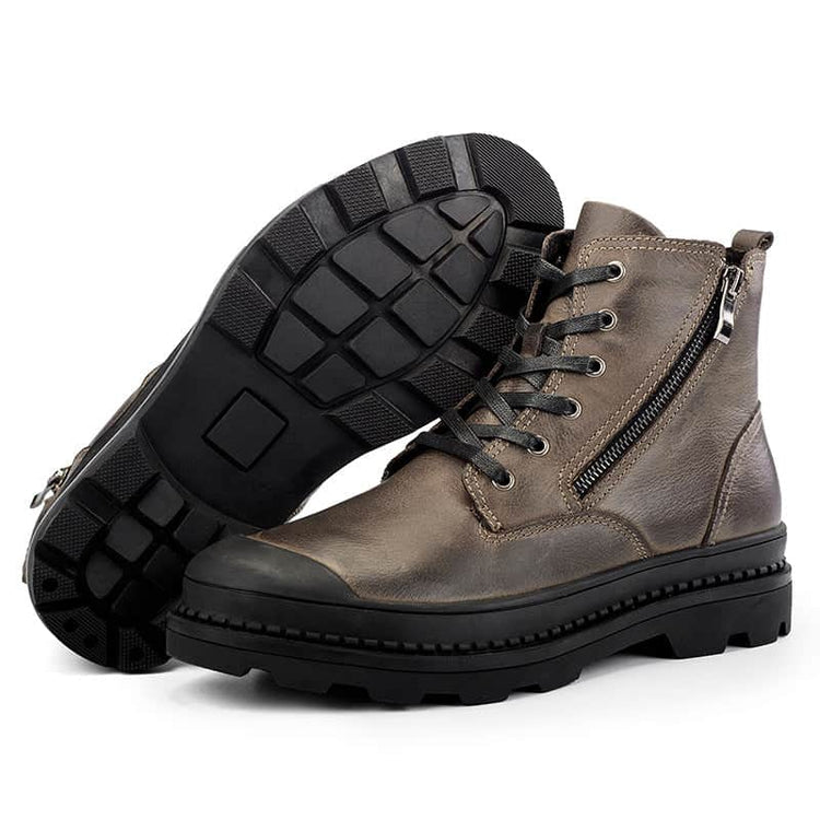 Winter leather Martin boots plus velvet non-slip breathable men&