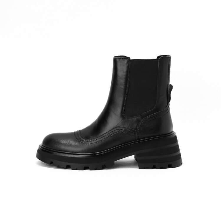 Retro Thick-heeled Martin Boots Women&
