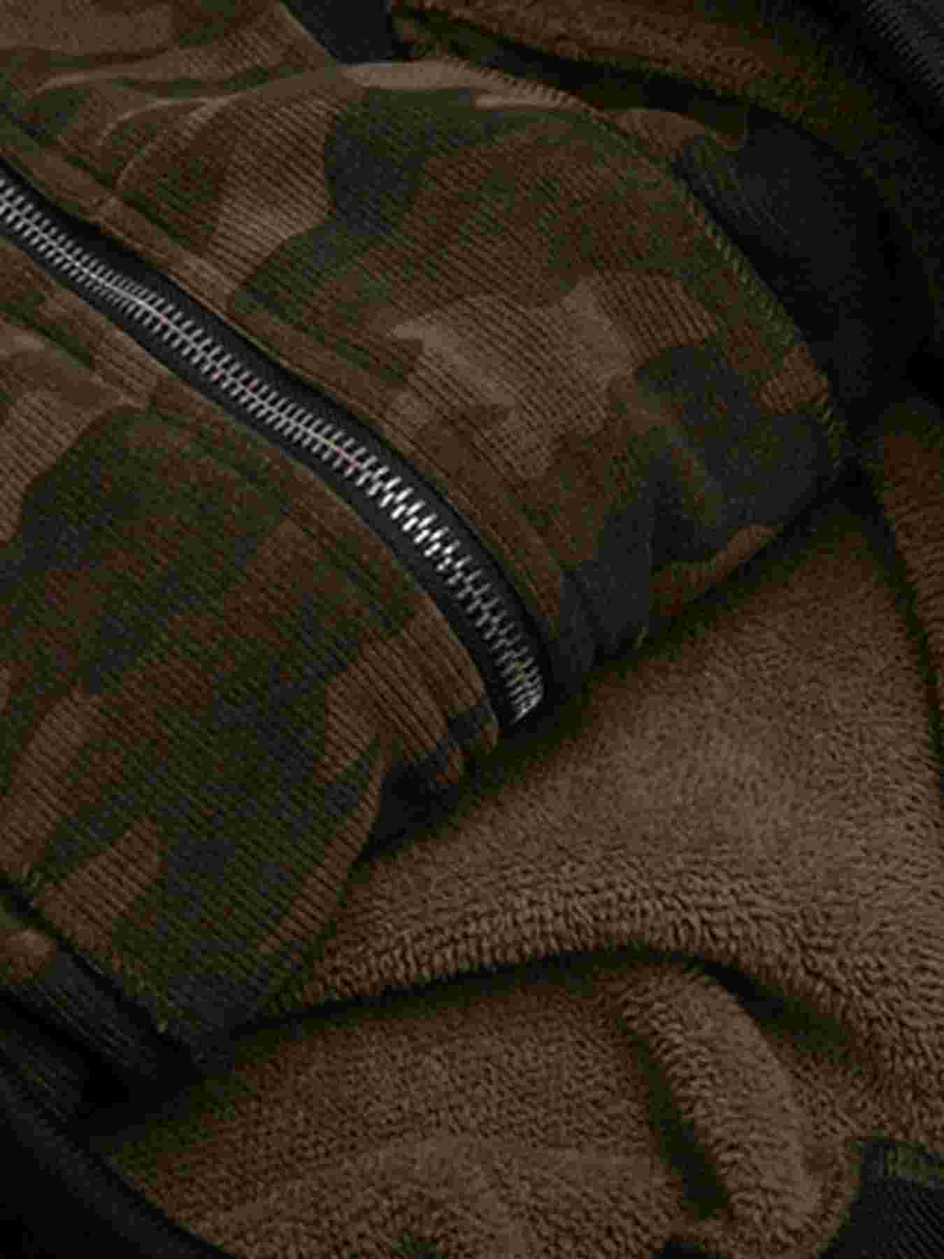 Men's Camouflage Faux Fur Hood Jacket BadAssWear.fi