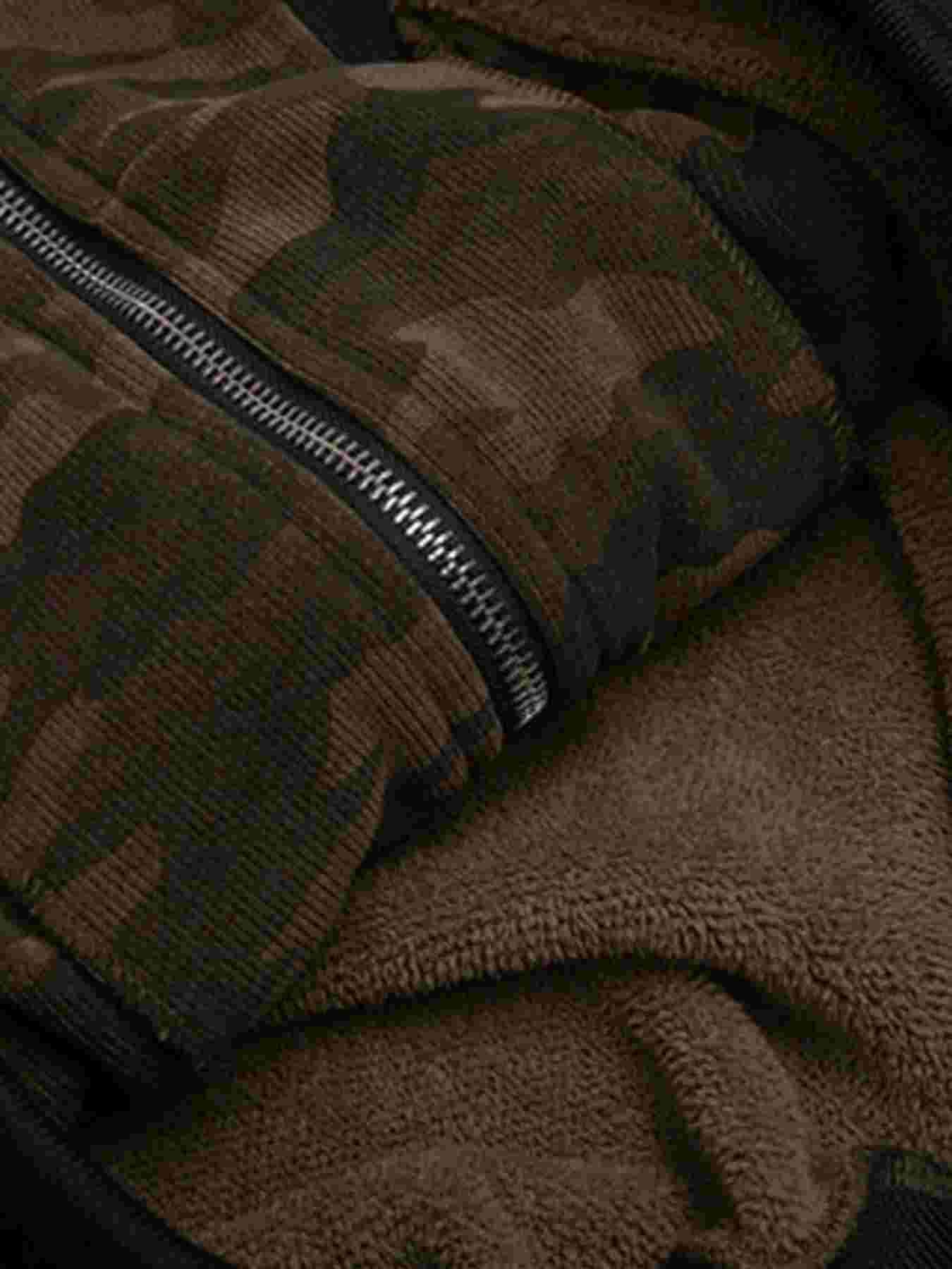 Men's Camouflage Faux Fur Hood Jacket BadAssWear.fi