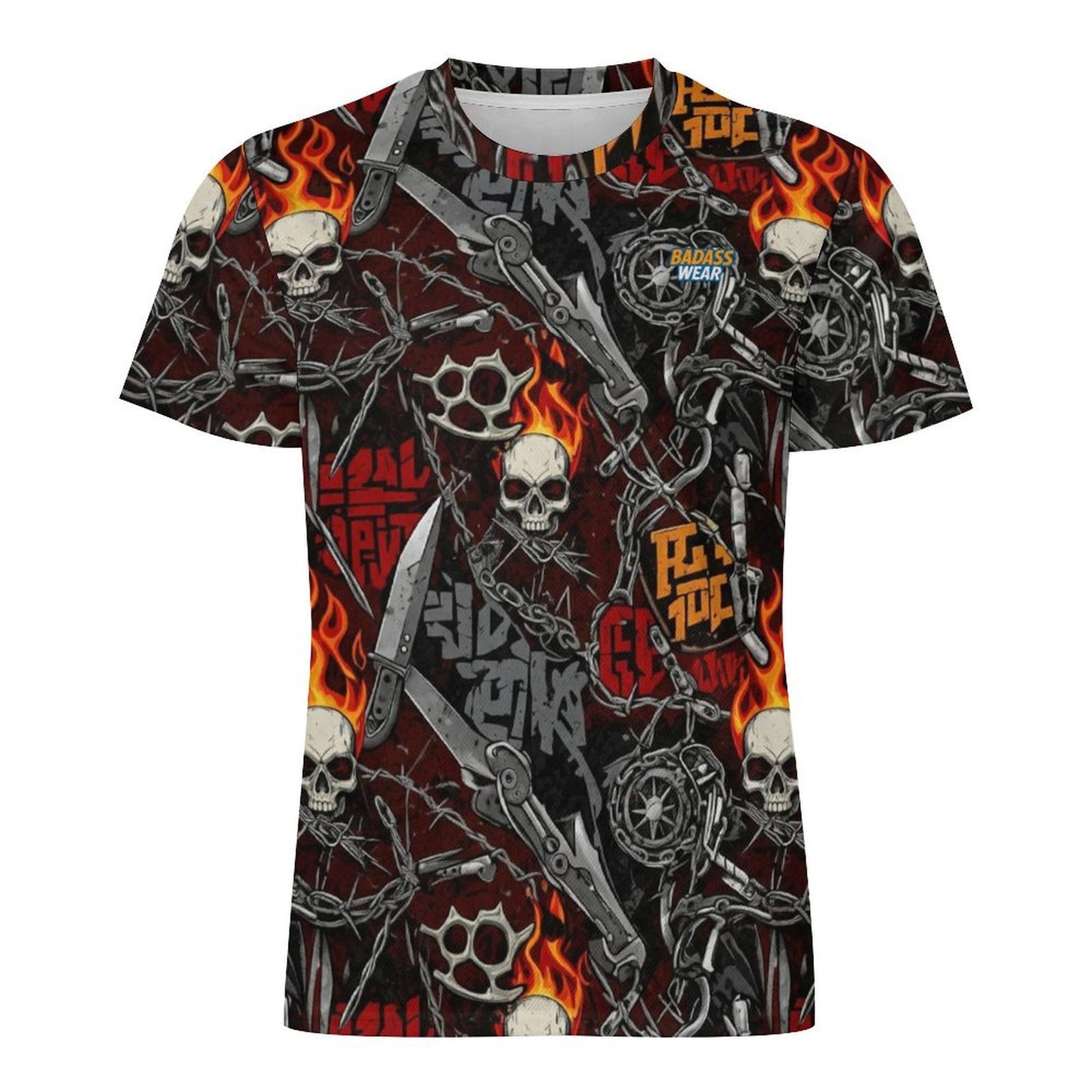 Men's Skull Ice Silk T-Shirt