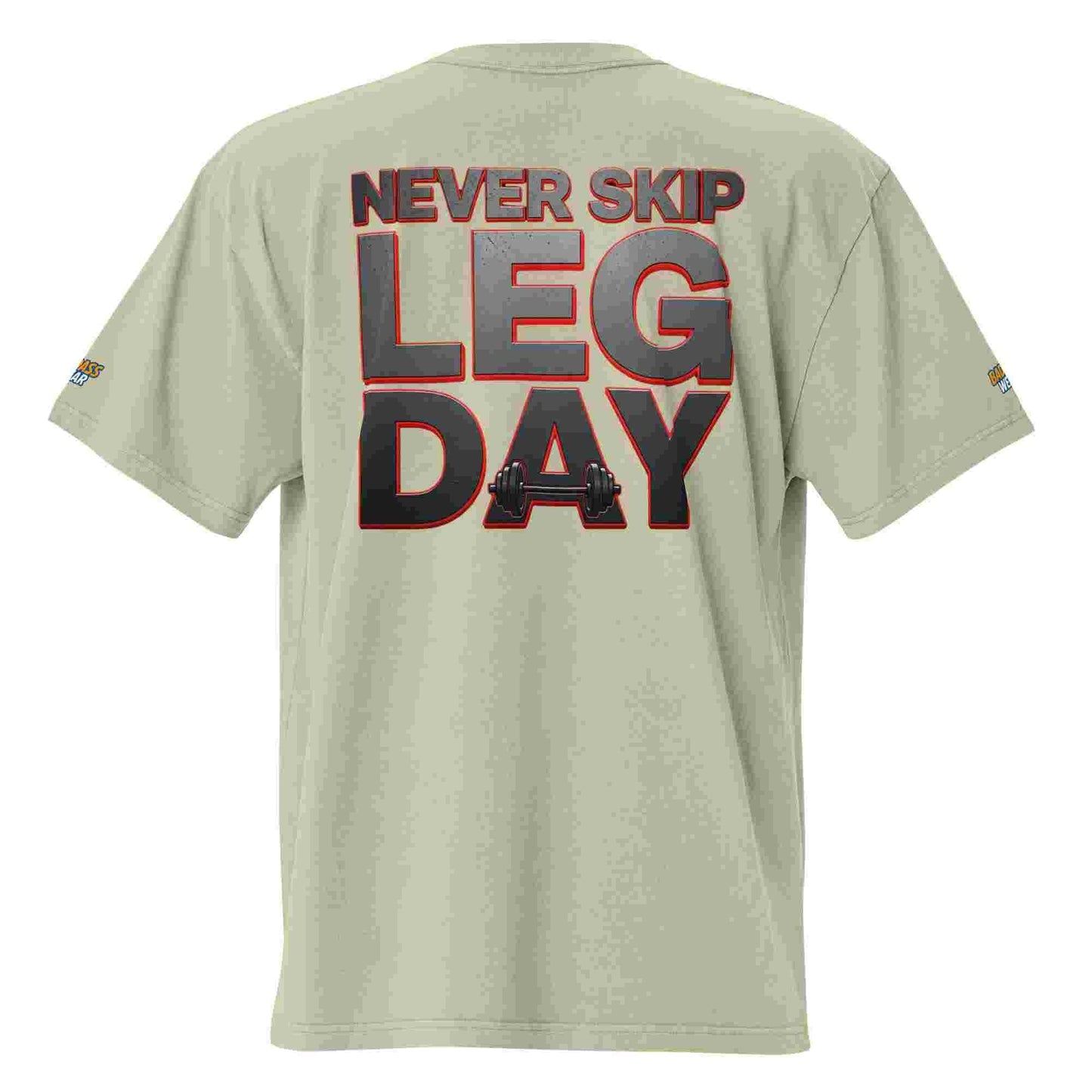Men's Oversized T-shirt - "Never Skip Leg Day" BadAssWear.fi