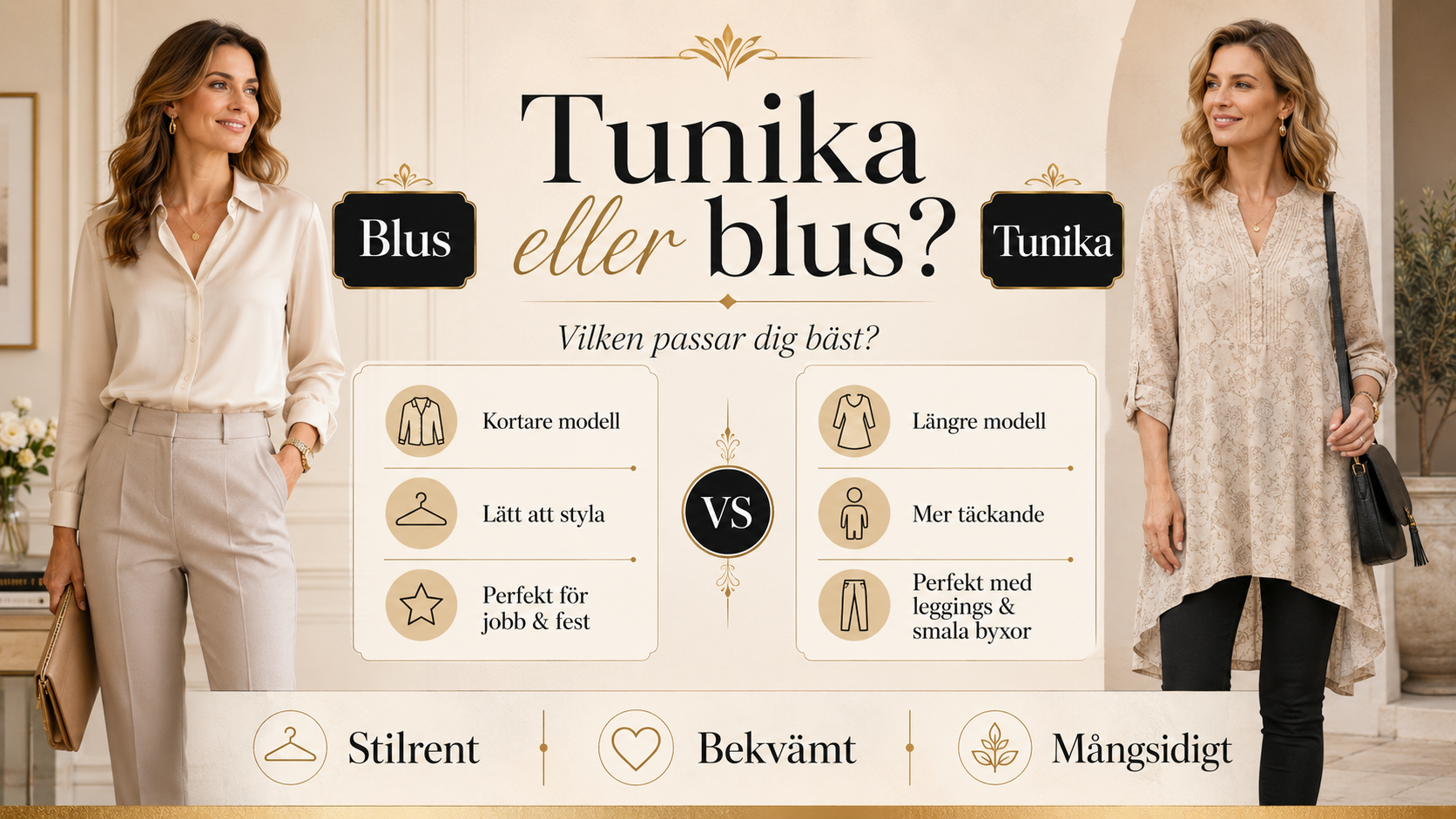 Tunika eller blus – vilken passar dig bäst?