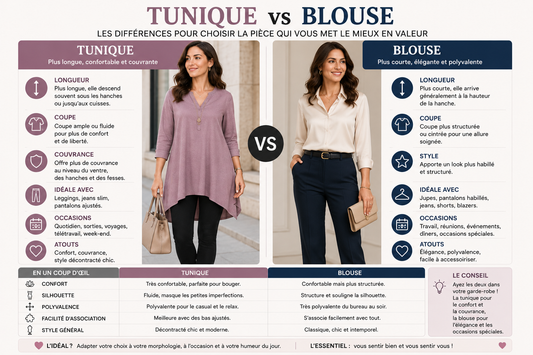 Tunique ou blouse : laquelle vous convient le mieux ?