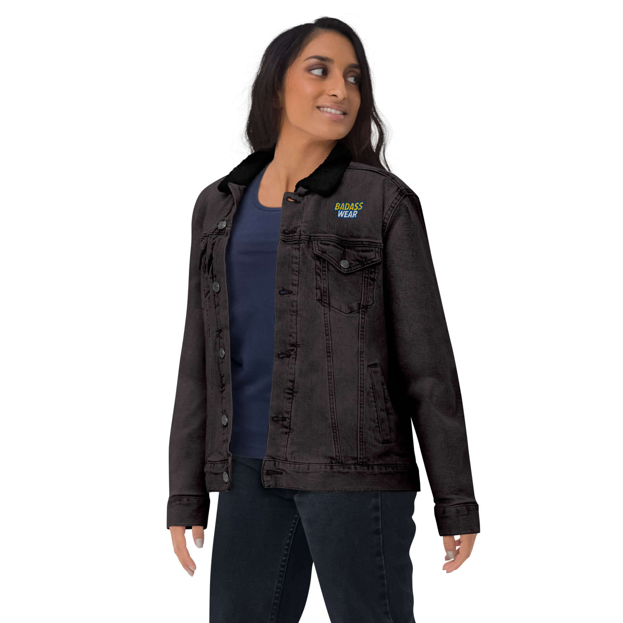 Naisten-sherpa-farkkutakki BadAssWear.fi