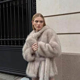 Polo Collar Plush Loose Environmental Protection Coat BadAssWear.fi
