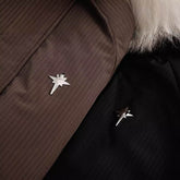 New Real Shot High Quality Fur Collar Short Connecting Cap Cotton Coat Jacket BadAssWear.fi