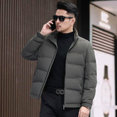 White Duck Down Business Casual Thickening Warm-keeping And Cold-proof Stand Collar Coat BadAssWear.fi
