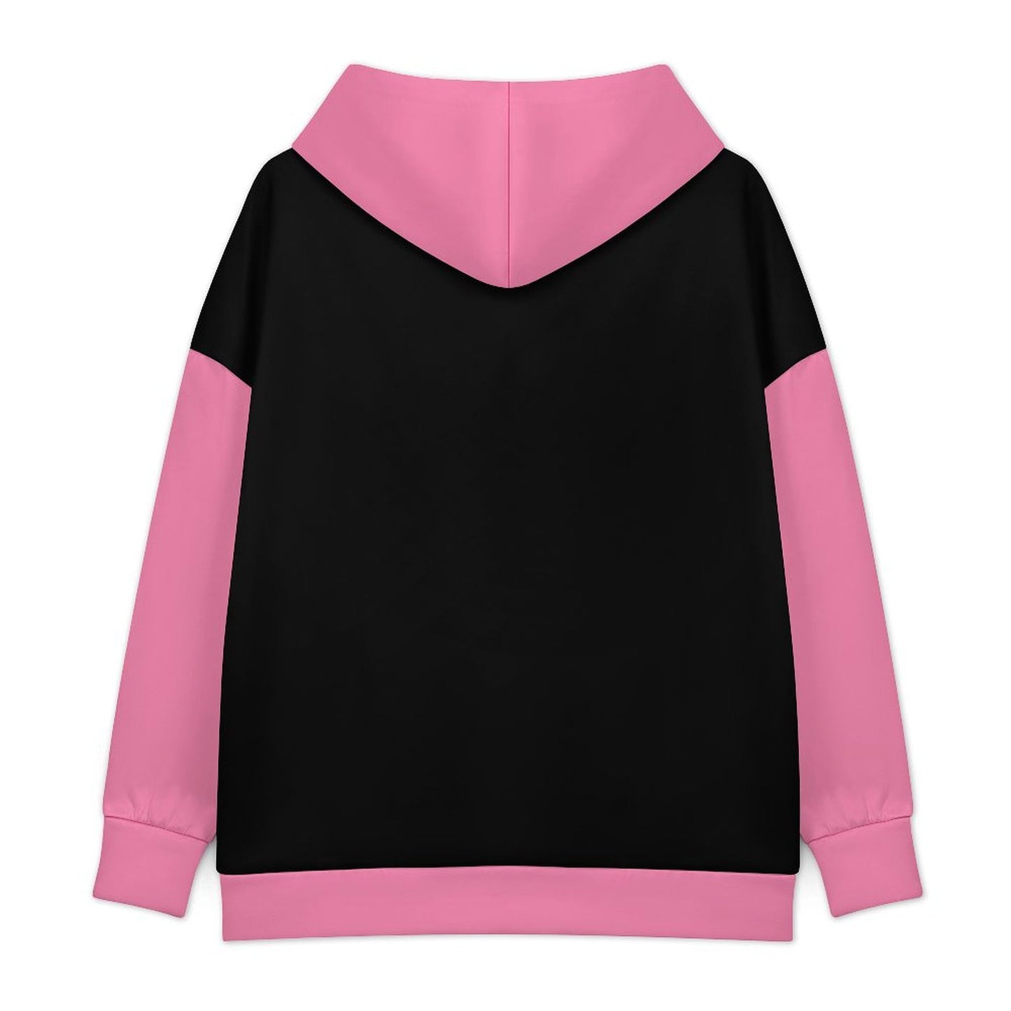 Women's Drop-Shoulder Hoodie Black & Pink