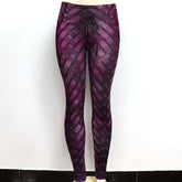 High Waist Iron Weave Print Push Up Yoga Workout Leggings Artsadd