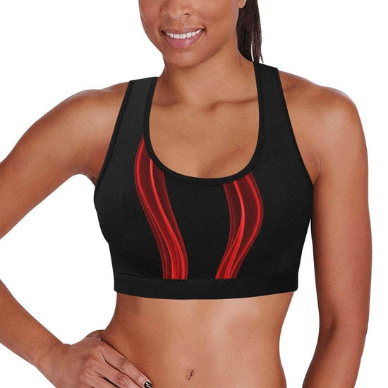 Black & Red Sport Bra