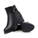 Autumn and winter new women's round toe women's cotton shoes side BadAssWear.fi