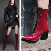 Ladies pointed toe lace high heels BadAssWear.fi