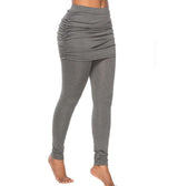 Pack hip side pleated skirt fake two leggings skirt Artsadd