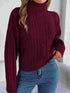 Women’s Cable-Knit Turtleneck Sweater BadAssWear.fi