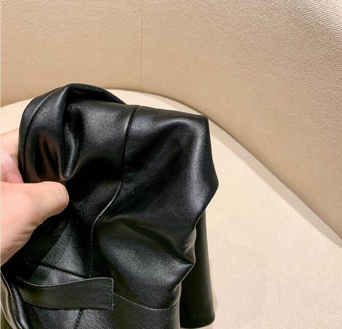Women's Stiletto Bow High Cowhide Boots BadAssWear.fi