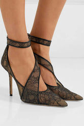 Breathable Lace High Heels for Elegant Evenings