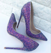 Symphony Purple Sequin Stiletto Heels for Women