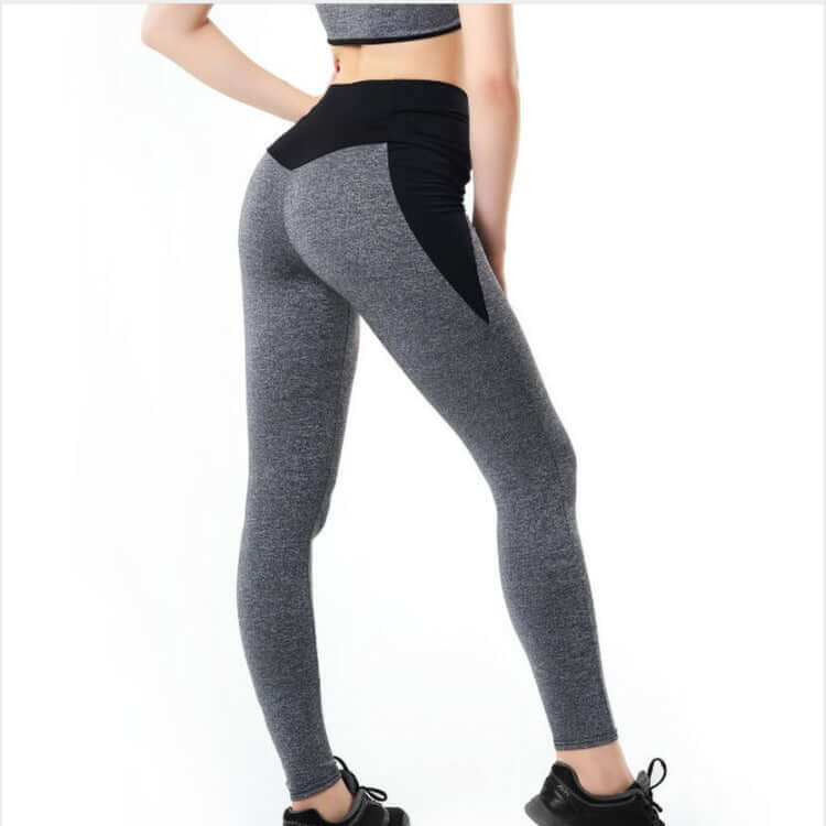 Contrasting Color Stitching Hip-Lifting Slim-Fitting Sports Running FitnessYoga Leggings Artsadd