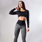 Contrasting Color Stitching Hip-Lifting Slim-Fitting Sports Running FitnessYoga Leggings Artsadd
