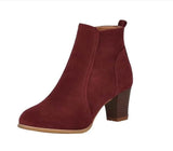 Short Boots Women Martin Boots Mid Heel Thick Heel Women's Boots null