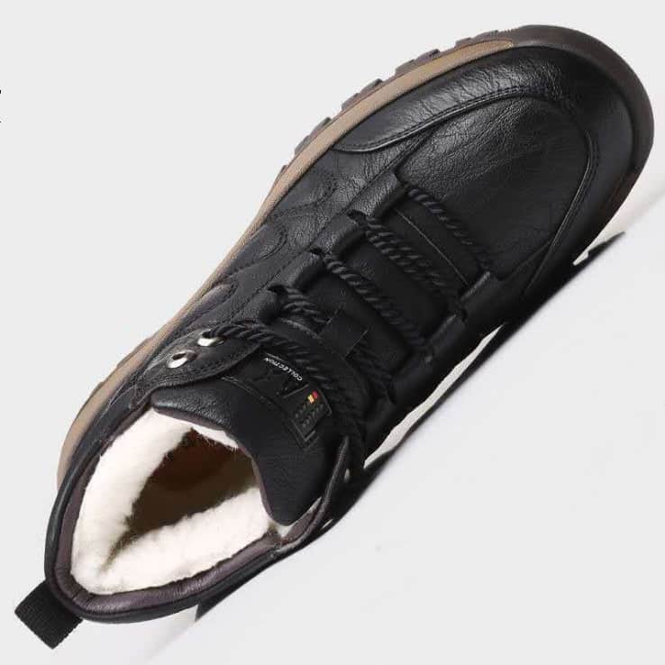 Winter Men's Cotton Shoes Wool Sports Leather Shoes BadAssWear.fi