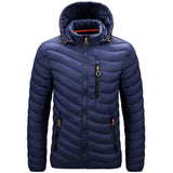 Men'S Cotton-Padded Jacket With Hooded Removable Cap badasswear