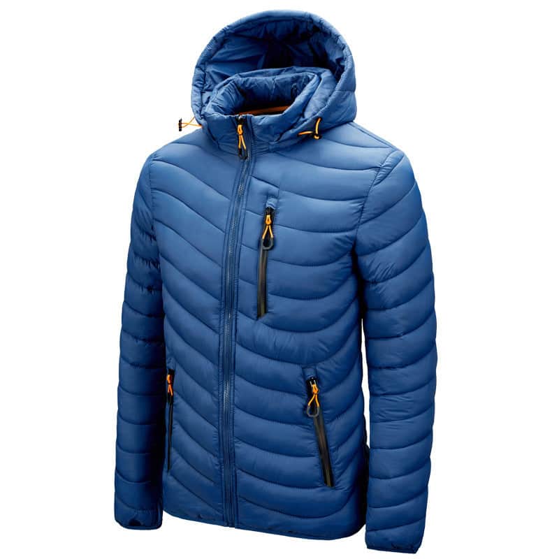 Men'S Cotton-Padded Jacket With Hooded Removable Cap badasswear
