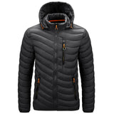 Men'S Cotton-Padded Jacket With Hooded Removable Cap badasswear