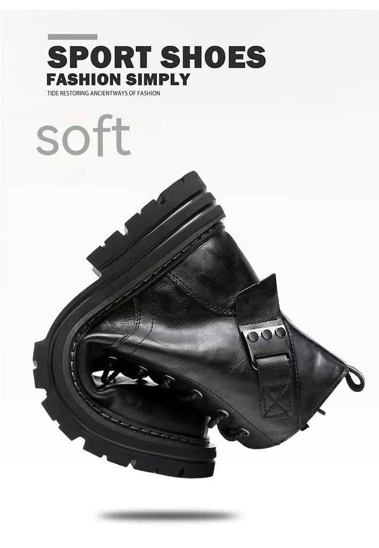 Autumn And Winter Cowhide Casual Men&