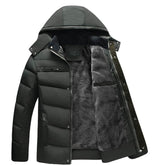 Hooded slim fit plus down padded down jacket men BadAssWear.fi