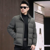 White Duck Down Business Casual Thickening Warm-keeping And Cold-proof Stand Collar Coat BadAssWear.fi
