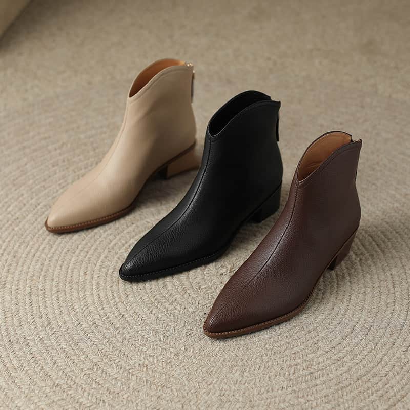 Simple Solid Color And Nude Ankle Boots For Women BadAssWear.fi