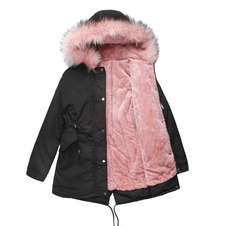 Parka Cotton-padded Coat Mid-length Hooded BadAssWear.fi