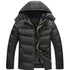 Hooded slim fit plus down padded down jacket men BadAssWear.fi