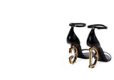 Golden Predator Luxury Panther Detail Platform Heels
