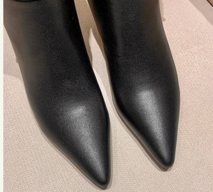 Women's Stiletto Bow High Cowhide Boots BadAssWear.fi