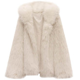 Short Texture Furry Coat Loose Temperament Lapel Cool Long Sleeve Fashion Women BadAssWear.fi