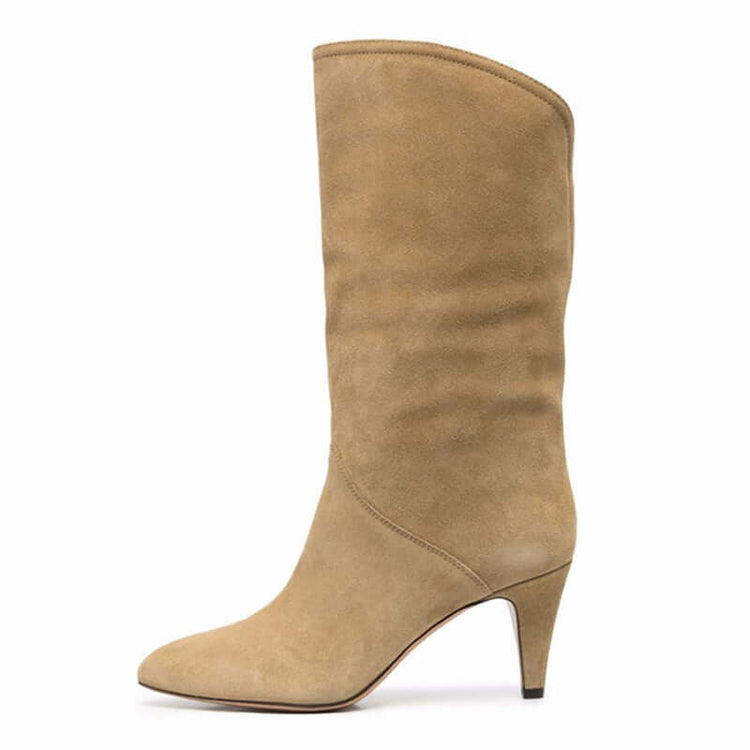 Western Boots With Pointed Toe And Tapered Heel null