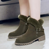 Real rabbit side zipper boots BadAssWear.fi