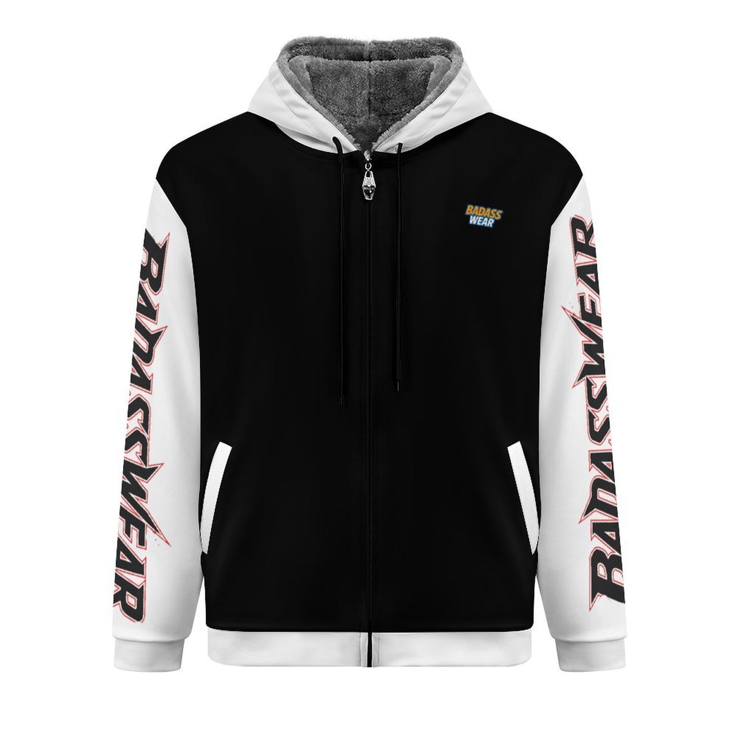 Men's Double Layer Fleece Zippered Hoodie