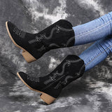 Large size low heel women boots WISH women's leather boots BadAssWear.fi