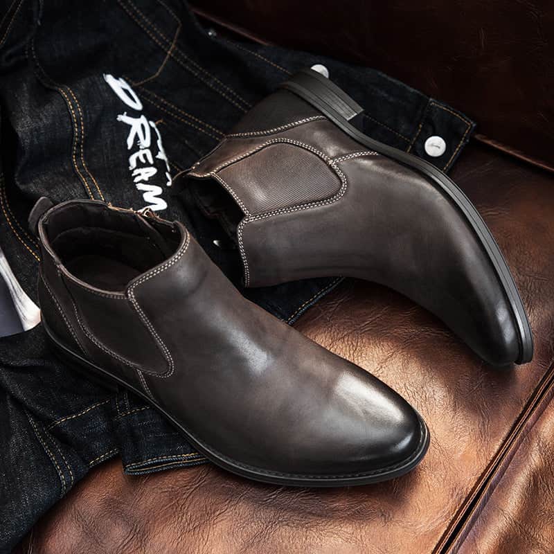 Men's Casual Martin Boots Short Boots Winter British Workwear BadAssWear.fi
