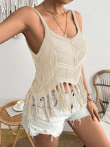 Women's Knitwear Tassel Pullover Hollow Out BadAssWear.fi