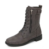 Lace-up Western Boots Cowboy Boots Women Side Zipper Shoes BadAssWear.fi