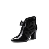 Pointed chunky heel boots BadAssWear.fi
