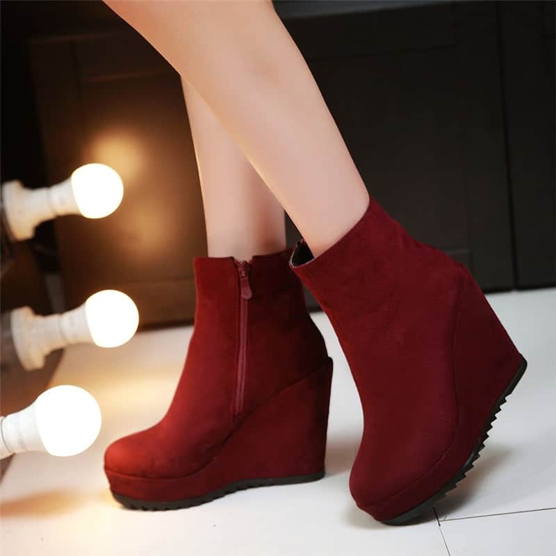 Autumn And Winter Women Platform Platform Wedge Boots BadAssWear.fi